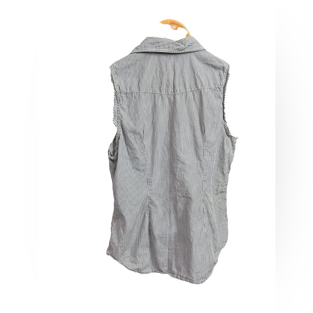 Nili Lotan Striped Sleeveless Button-Up Shirt - image 2